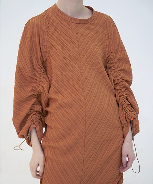 chuclla(チュクラ)の「【chuclla】【2021/SS】Stripe gather one- piece dress chw1436(ワンピース・レディース・ライトブルー/オレンジ・S/M)」の11枚目の写真