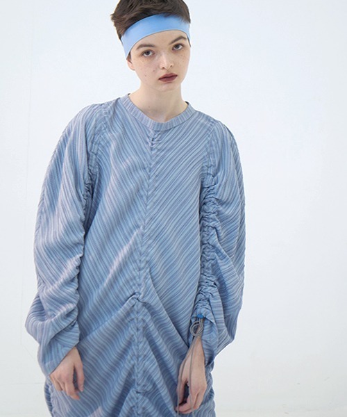chuclla(チュクラ)の「【chuclla】【2021/SS】Stripe gather one- piece dress chw1436(ワンピース・レディース・ライトブルー/オレンジ・S/M)」の20枚目の写真