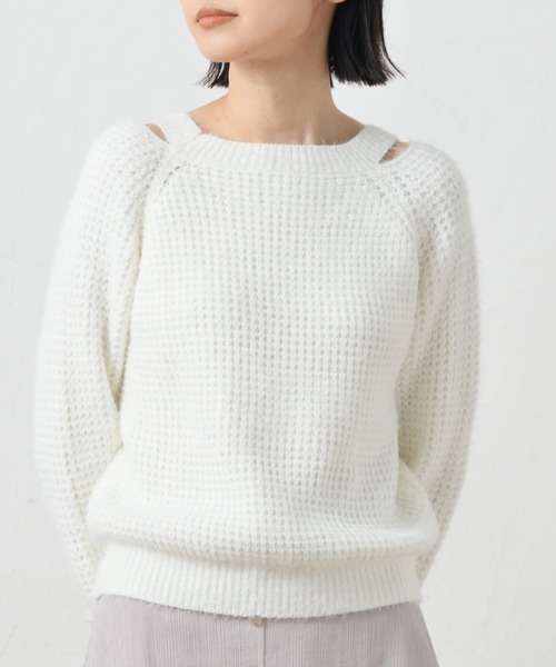 セール オフショルダーニット ニット セーター Toucher Du Brise トゥシェドブリーズ のファッション通販 Zozotown