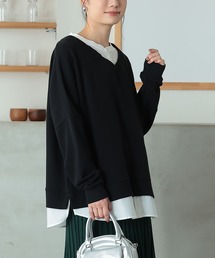 『シャツドッキングVネックスウェット』