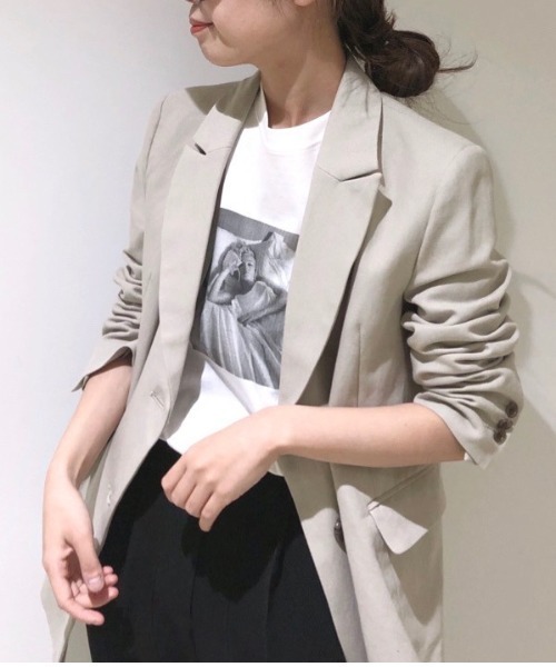 BABYLONE キャンバスリネンジャケット BABYLONE｜リネンノーカラージャケット | Rakuten Fashion(楽天