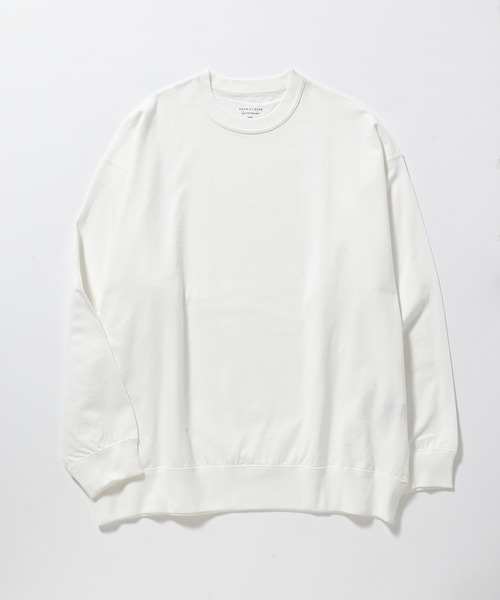 ADAM ET ROPE'（アダムエロペ）の「《21SS》度詰め天竺 ルーズシルエットロンT（Tシャツ/カットソー・メンズ・ネイビー/ライトグリーン/ホワイト・M/L）」の2枚目の写真