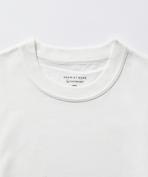 ADAM ET ROPE'（アダムエロペ）の「《21SS》度詰め天竺 ルーズシルエットロンT（Tシャツ/カットソー・メンズ・ネイビー/ライトグリーン/ホワイト・M/L）」の5枚目の写真