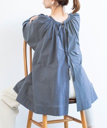 ◆新品タグ付　IENA DEVEAUX sese ラウンドカラーシャツ ネイビー IENA DEVEAUX*sese ラウンドカラーシャツブラウス - メルカリ