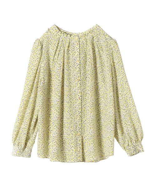SHIPS(シップス)の「〈手洗い可能〉カッセンプリント2WAYタックブラウス◇(シャツ/ブラウス・レディース・イエロー/ブルー・ONE SIZE)」の3枚目の写真