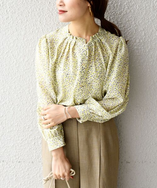 SHIPS(シップス)の「〈手洗い可能〉カッセンプリント2WAYタックブラウス◇(シャツ/ブラウス・レディース・イエロー/ブルー・ONE SIZE)」の10枚目の写真