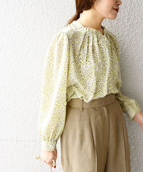 SHIPS(シップス)の「〈手洗い可能〉カッセンプリント2WAYタックブラウス◇(シャツ/ブラウス・レディース・イエロー/ブルー・ONE SIZE)」の11枚目の写真