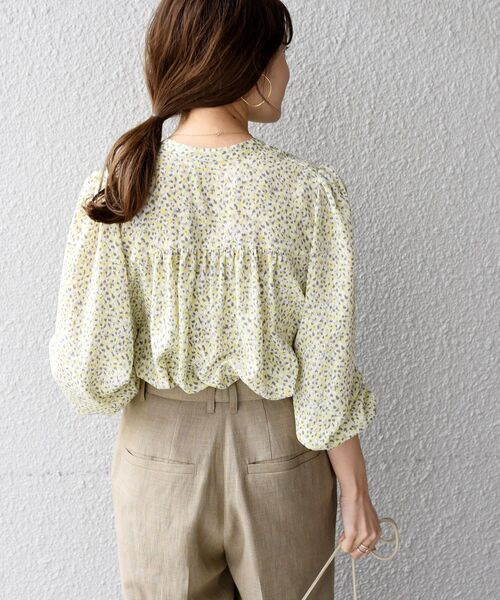 SHIPS(シップス)の「〈手洗い可能〉カッセンプリント2WAYタックブラウス◇(シャツ/ブラウス・レディース・イエロー/ブルー・ONE SIZE)」の12枚目の写真
