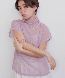 半袖チュールタートル