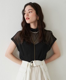 LA BELLE ETUDE | 半袖チュールタートル(Tシャツ/カットソー)