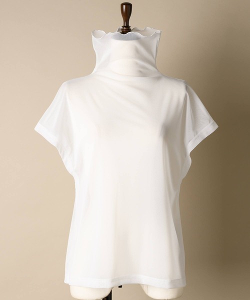 LA BELLE ETUDE（ラベルエチュード）の「半袖チュールタートル（Tシャツ/カットソー・レディース・ホワイト/アイボリー/ブラック/ブルー/パープル/ピンク/ライトピンク/ブラウン/カーキ/ダークグリーン/ダークブラウン・FREE）」の22枚目の写真