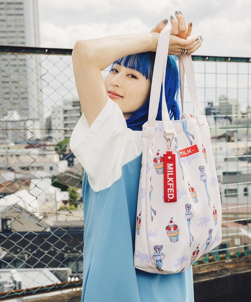 MILKFED.(ミルクフェド)の「MILKFED. x SANGHON KIM TOTE(トートバッグ・レディース・ホワイト/ブラック・ONE SIZE)」の10枚目の写真