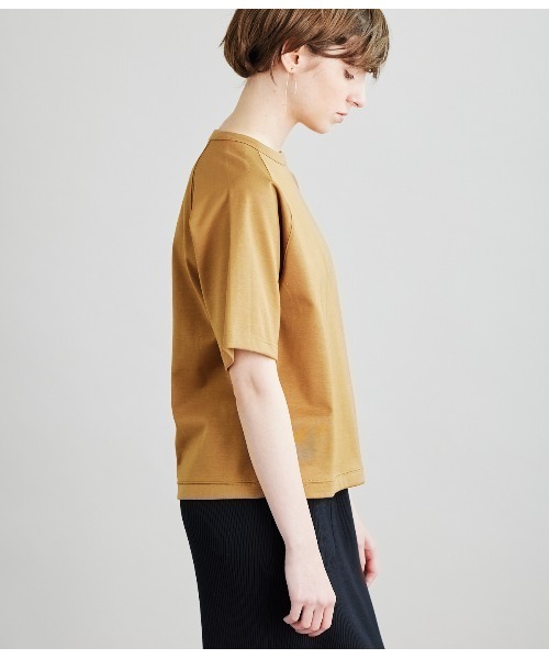 SIPULI（シプリ）の「[ULTIMA] Heavy Cotton Jersey ラグランスリーブTシャツ（Tシャツ/カットソー・レディース・ネイビー/モスグリーン/ベージュ・3/2）」の11枚目の写真