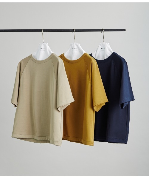 SIPULI（シプリ）の「[ULTIMA] Heavy Cotton Jersey ラグランスリーブTシャツ（Tシャツ/カットソー・レディース・ネイビー/モスグリーン/ベージュ・3/2）」の7枚目の写真