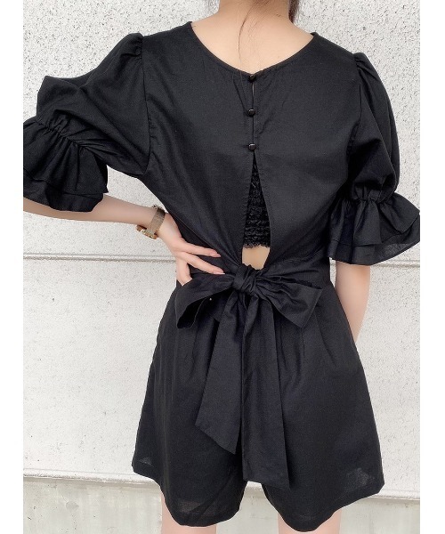 one way(ワンウェイ)の「【oneway】バックリボンボリュームスリーブ(シャツ/ブラウス・レディース・ベージュ/ライトブラウン/カーキ/ブラック・FREE)」の2枚目の写真