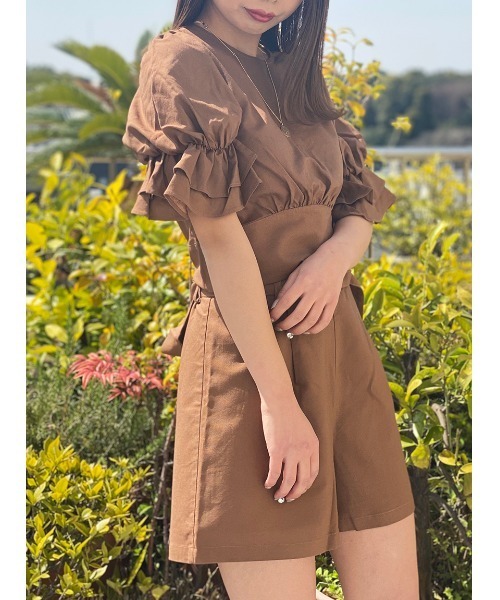 one way(ワンウェイ)の「【oneway】バックリボンボリュームスリーブ(シャツ/ブラウス・レディース・ベージュ/ライトブラウン/カーキ/ブラック・FREE)」の9枚目の写真