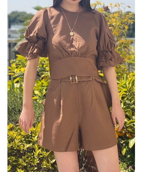 one way(ワンウェイ)の「【oneway】バックリボンボリュームスリーブ(シャツ/ブラウス・レディース・ベージュ/ライトブラウン/カーキ/ブラック・FREE)」の5枚目の写真