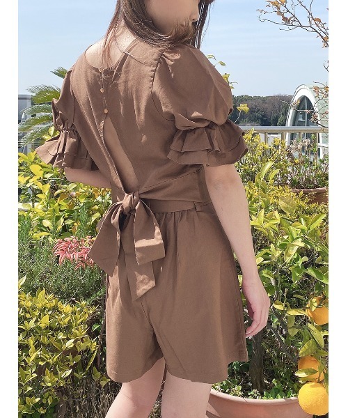 one way(ワンウェイ)の「【oneway】バックリボンボリュームスリーブ(シャツ/ブラウス・レディース・ベージュ/ライトブラウン/カーキ/ブラック・FREE)」の18枚目の写真