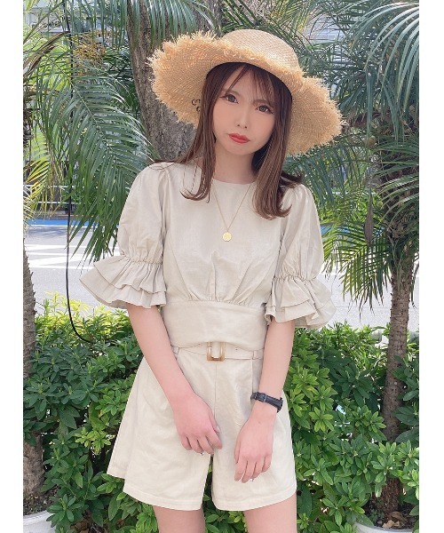 one way(ワンウェイ)の「【oneway】バックリボンボリュームスリーブ(シャツ/ブラウス・レディース・ベージュ/ライトブラウン/カーキ/ブラック・FREE)」の7枚目の写真