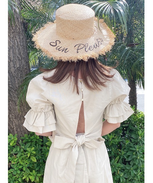 one way(ワンウェイ)の「【oneway】バックリボンボリュームスリーブ(シャツ/ブラウス・レディース・ベージュ/ライトブラウン/カーキ/ブラック・FREE)」の6枚目の写真