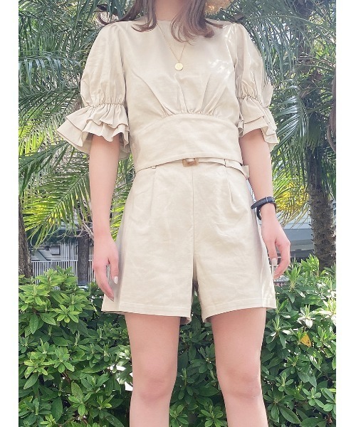 one way(ワンウェイ)の「【oneway】バックリボンボリュームスリーブ(シャツ/ブラウス・レディース・ベージュ/ライトブラウン/カーキ/ブラック・FREE)」の14枚目の写真