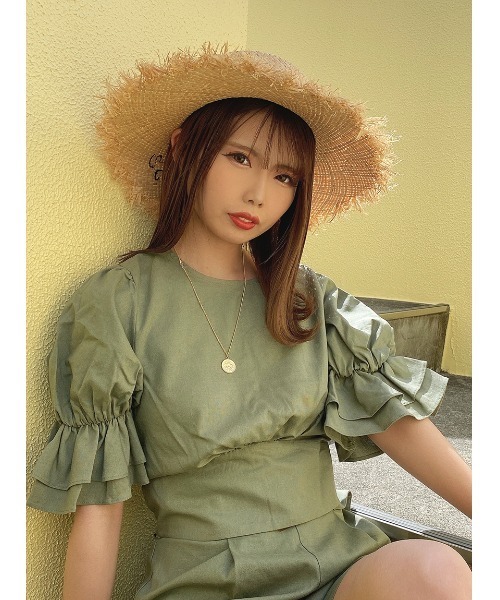 one way(ワンウェイ)の「【oneway】バックリボンボリュームスリーブ(シャツ/ブラウス・レディース・ベージュ/ライトブラウン/カーキ/ブラック・FREE)」の21枚目の写真