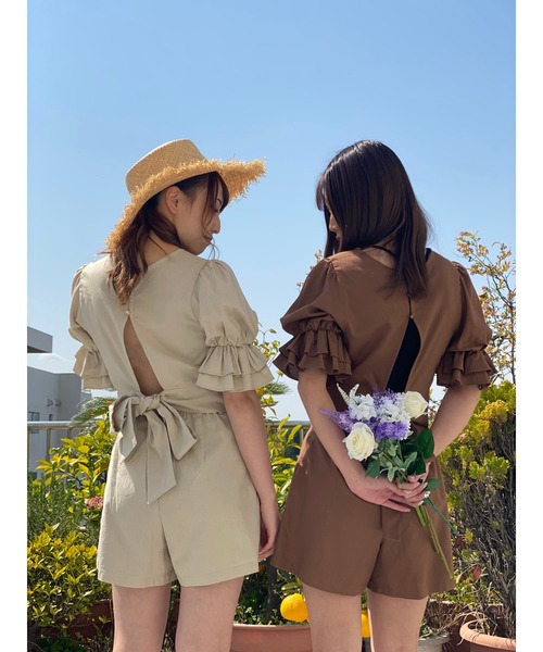 one way(ワンウェイ)の「【oneway】バックリボンボリュームスリーブ(シャツ/ブラウス・レディース・ベージュ/ライトブラウン/カーキ/ブラック・FREE)」の22枚目の写真