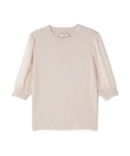 N.（N. Natural Beauty Basic）（エヌエヌナチュラルビューティーベーシック）の「◆シアースリーブニット（ニット/セーター・レディース・ブラック/オフホワイト/カーキ・MEDIUM）」の13枚目の写真