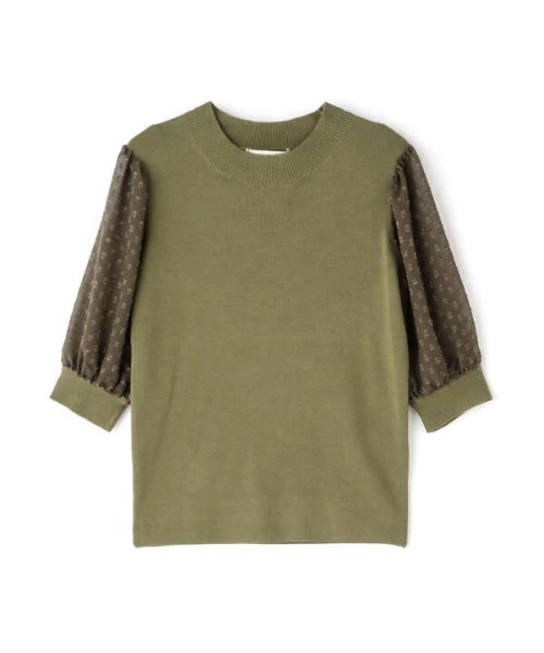 N.（N. Natural Beauty Basic）（エヌエヌナチュラルビューティーベーシック）の「◆シアースリーブニット（ニット/セーター・レディース・ブラック/オフホワイト/カーキ・MEDIUM）」の19枚目の写真