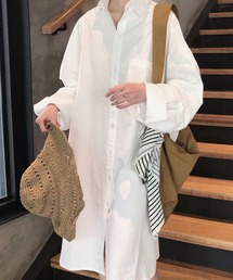 Girly Doll | 大人カジュアル　ミディ丈シャツワンピース(シャツワンピース)