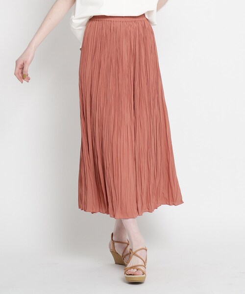 THE SHOP TK （ザ ショップ ティーケー ）の「◆ワッシャープリーツスカート（スカート・レディース・チャコールグレー/ボルドー/ライトベージュ・12/13）」の3枚目の写真