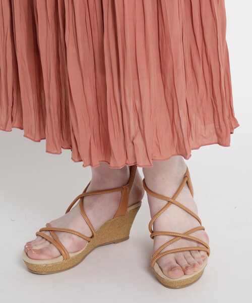 THE SHOP TK （ザ ショップ ティーケー ）の「◆ワッシャープリーツスカート（スカート・レディース・チャコールグレー/ボルドー/ライトベージュ・12/13）」の5枚目の写真