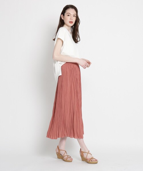 THE SHOP TK （ザ ショップ ティーケー ）の「◆ワッシャープリーツスカート（スカート・レディース・チャコールグレー/ボルドー/ライトベージュ・12/13）」の10枚目の写真