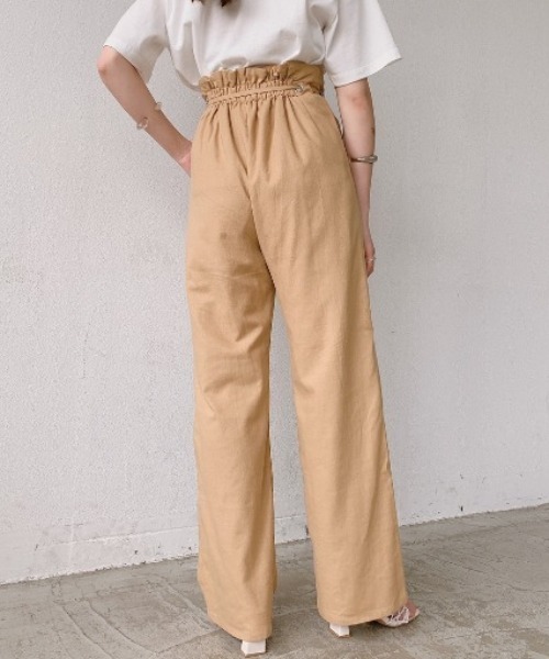 VANNIE U（ヴァニーユー）の「ハイウエストリネンパンツ/SET UP(別売り）（その他パンツ・レディース・イエロー/アイボリー・FREE）」の13枚目の写真