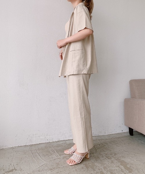 VANNIE U（ヴァニーユー）の「ハイウエストリネンパンツ/SET UP(別売り）（その他パンツ・レディース・イエロー/アイボリー・FREE）」の20枚目の写真