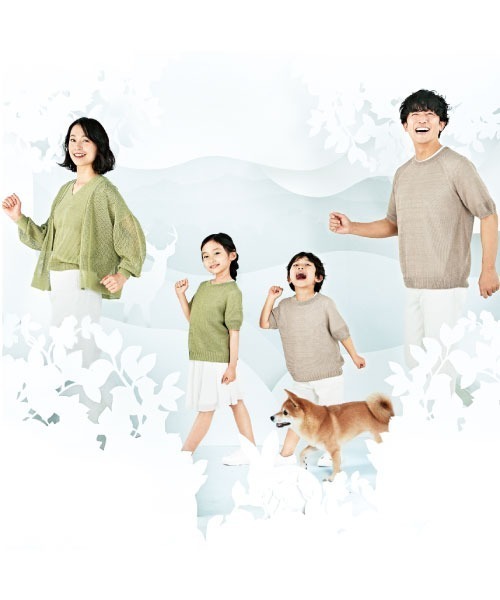 COMME CA ISM（コムサイズム）の「和紙ホールガーメントニットカーディガン（カーディガン/ボレロ・レディース・ホワイト/ベージュ/イエロー×グリーン・FREE）」の4枚目の写真