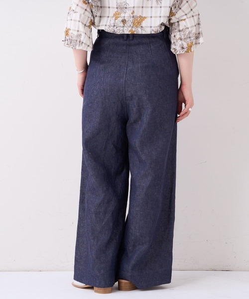 美品 BEARDSLEY テックリネンパンツ ブルー FREE ビアズリー 美品 BEARDSLEY テックリネンパンツ ブルー FREE ビアズリー