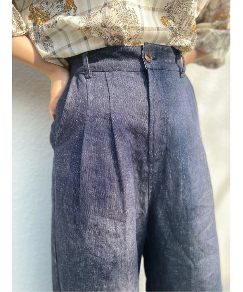 BEARDSLEY（ビアズリー）の「リネンデニムパンツ（デニムパンツ