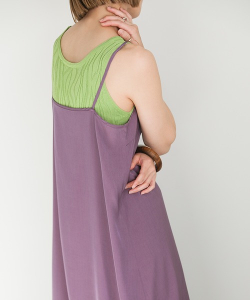 select MOCA(セレクトモカ)の「2021 SS スムースサテンリラックスキャミワンピース(ワンピース・レディース・ミント/パープル/ピンク・FREE)」の17枚目の写真