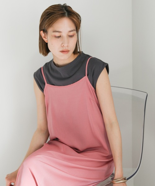 select MOCA(セレクトモカ)の「2021 SS スムースサテンリラックスキャミワンピース(ワンピース・レディース・ミント/パープル/ピンク・FREE)」の19枚目の写真
