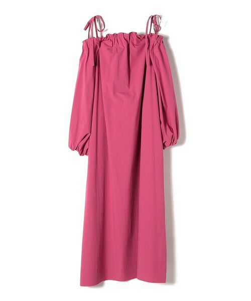 【メーカー再生品】 セール】〈手洗い可能〉ショルダーリボンギャザーワンピース ワンピース