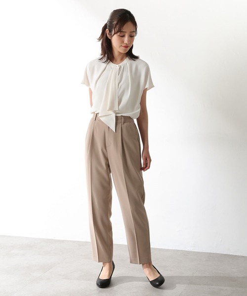 GLACIER（グラシア）の「ボータイブラウス（シャツ/ブラウス・レディース・ホワイト/ネイビー/ホワイト系その他/ブルー系その他/ブルー系その他2・LL/S/M/L）」の6枚目の写真