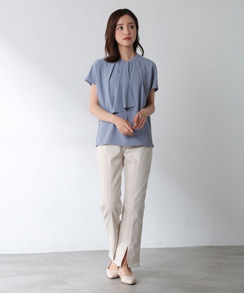 GLACIER（グラシア）の「ボータイブラウス（シャツ/ブラウス・レディース・ホワイト/ネイビー/ホワイト系その他/ブルー系その他/ブルー系その他2・LL/S/M/L）」の22枚目の写真