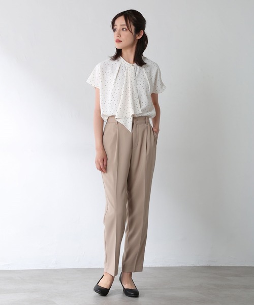 GLACIER（グラシア）の「ボータイブラウス（シャツ/ブラウス・レディース・ホワイト/ネイビー/ホワイト系その他/ブルー系その他/ブルー系その他2・LL/S/M/L）」の17枚目の写真