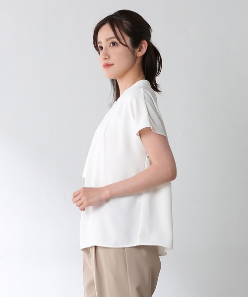 GLACIER（グラシア）の「ボータイブラウス（シャツ/ブラウス・レディース・ホワイト/ネイビー/ホワイト系その他/ブルー系その他/ブルー系その他2・LL/S/M/L）」の11枚目の写真