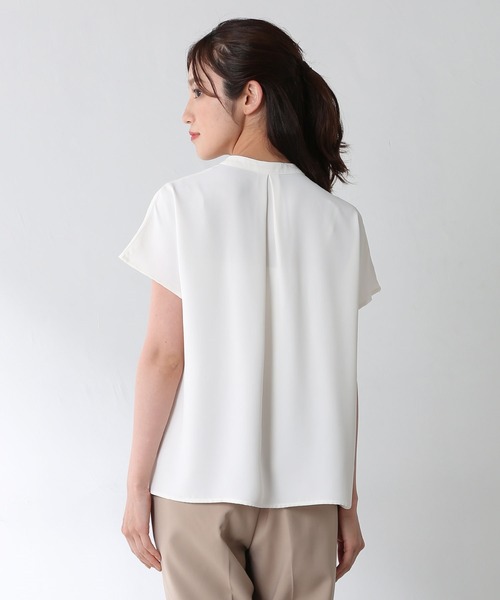 GLACIER（グラシア）の「ボータイブラウス（シャツ/ブラウス・レディース・ホワイト/ネイビー/ホワイト系その他/ブルー系その他/ブルー系その他2・LL/S/M/L）」の13枚目の写真