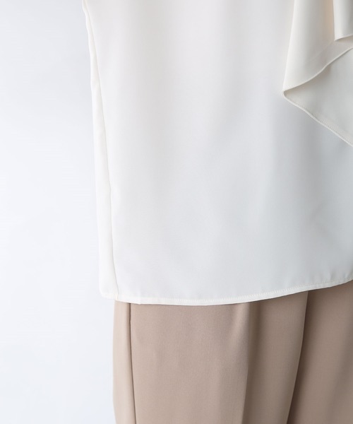 GLACIER（グラシア）の「ボータイブラウス（シャツ/ブラウス・レディース・ホワイト/ネイビー/ホワイト系その他/ブルー系その他/ブルー系その他2・LL/S/M/L）」の10枚目の写真