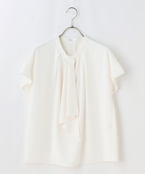 GLACIER（グラシア）の「ボータイブラウス（シャツ/ブラウス・レディース・ホワイト/ネイビー/ホワイト系その他/ブルー系その他/ブルー系その他2・LL/S/M/L）」の16枚目の写真