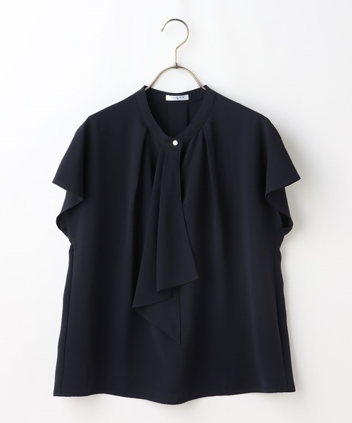 GLACIER（グラシア）の「ボータイブラウス（シャツ/ブラウス・レディース・ホワイト/ネイビー/ホワイト系その他/ブルー系その他/ブルー系その他2・LL/S/M/L）」の12枚目の写真