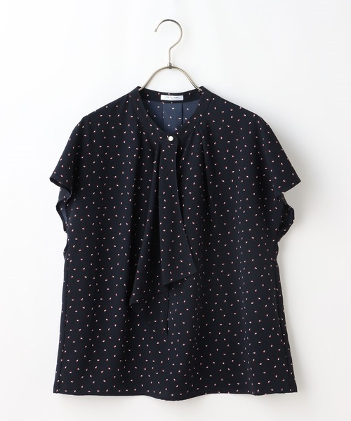 GLACIER（グラシア）の「ボータイブラウス（シャツ/ブラウス・レディース・ホワイト/ネイビー/ホワイト系その他/ブルー系その他/ブルー系その他2・LL/S/M/L）」の14枚目の写真